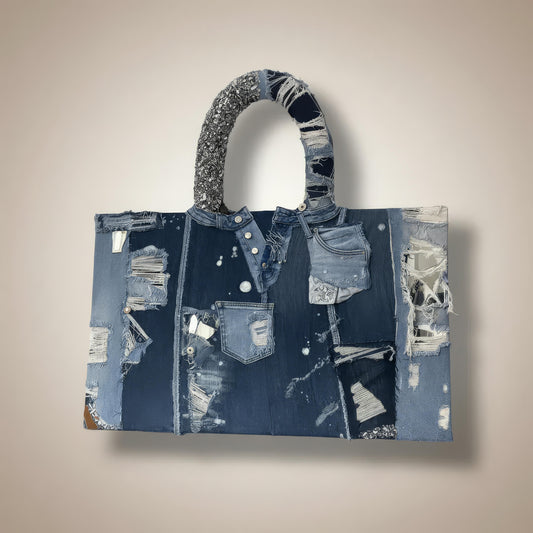 24x36 Oversized Denim Bag Canvas