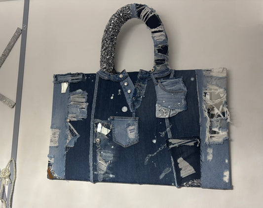 24x36 Oversized Denim Bag Canvas